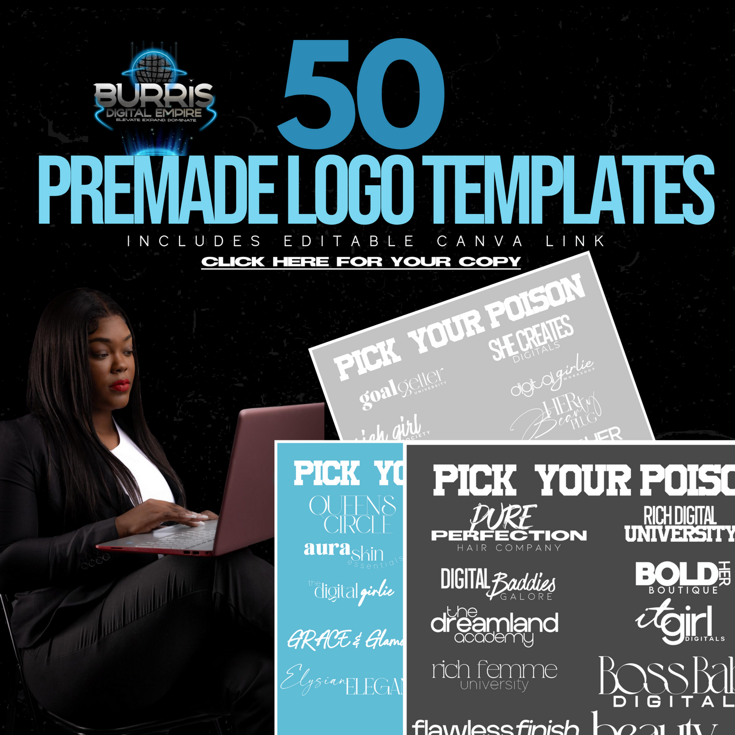 50 Editable Logo Templates